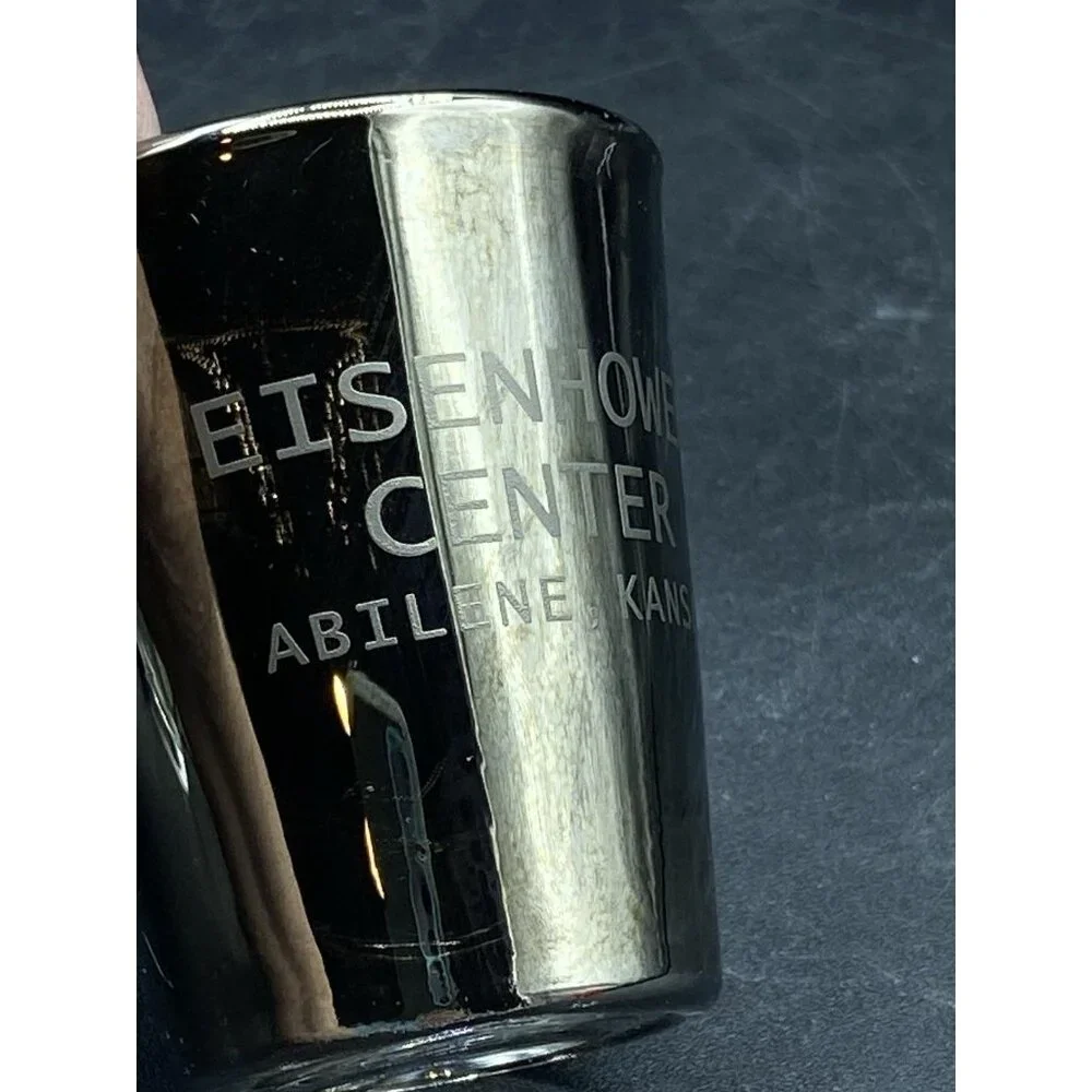 Mirrored Shot Glass Eisenhower Presidential Library Museum Abilene Kansas